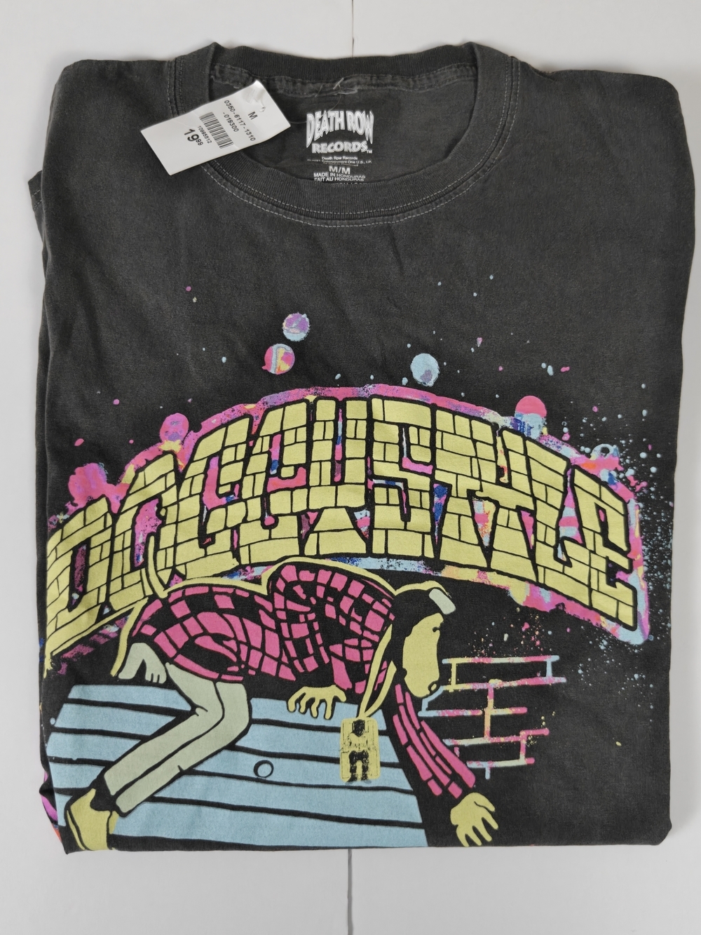 Death Row Records Graphic Tee - Black with Multicolor Print Size M - Picture 3 of 5